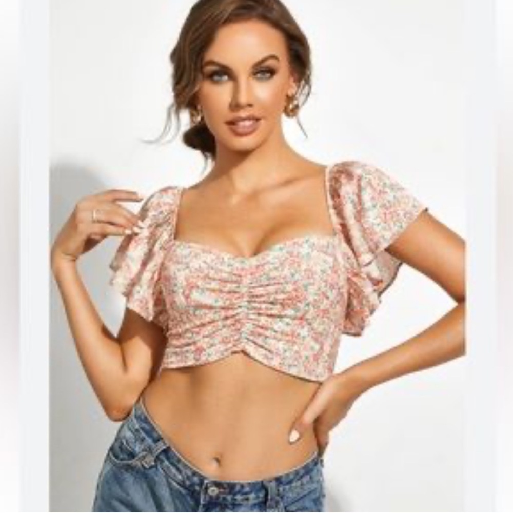 Zara Floral Crop Top